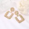 Pendientes redondos huecos exagerados transfronterizos, pendientes circulares de diseño creativo de moda retro para mujer, pendientes de estilo europeo y americano al por mayor