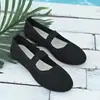 Zapatos Planos Casuales de Moda Talla Grande Primavera Verano Nuevos Punta Redonda Planos Casuales Mocasines de Punto Hueco para Mujer