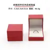 Caja de Joyería de Papel Rellena de Cuero de Ángulo Recto Rojo Caja de Embalaje de Encaje Dorado para Joyería Caja para Anillo Colgante Pulsera Pulsera