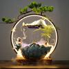 Decoración de fuente de agua corriente estilo chino, fuente de la suerte, incienso de reflujo, cerámica, escritorio, Oficina, Zen, sala de estar, regalo de inauguración