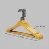 Percha de madera maciza con barra para hoteles, casas de huéspedes y tiendas de ropa, especializada para trajes y abrigos, percha ancha para hombros que no deja marcas