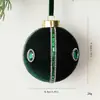 2026 Nueva Decoración Creativa de Bola de Tela Navideña con Piedras Preciosas Colgante Adorno para Árbol de Navidad DIY Decoración Colgante de Bola Única