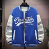 Ropa de Béisbol de Otoño para Hombre Cárdigan Casual Suéter Chaqueta Abrigo de Hombre Moda para Hombre Cortavientos Juvenil Holgado de Moda