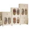 Armario Plegable para Uso Doméstico, Gabinete de Almacenamiento Multifuncional de Doble Puerta, Organizador de Ropa para Bebé en el Dormitorio, Pequeño Gabinete de Almacenamiento Armario