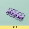 Pacote com 10 Correntes de Porta Chaveiro com Pintura Colorida Fivela de Cachorro Joias de Metal Acessórios DIY Chaveiro Giratório em Forma de U Ponto