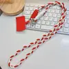 Bolsa Transversal Minimalista Cor Doce Alça de Celular da Moda Cordão para Pescoço Alça de Câmera Anti-Queda