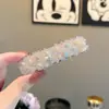 Presilha de Cabelo Exquisita com Strass e Cristal Estilo Coreano para Mulheres Fashionable Temperamento Doce Menina Clipe para Franja Lateral Pente de Cabelo Acessórios de Cabelo