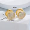 Europa e Estados Unidos brincos de argola com zircônia em formato de ervilha, vento frio transfronteiriço, brincos de moda personalizados, brincos femininos cool, brincos de moda simples