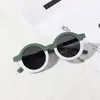 Novos óculos de sol infantis moda armação redonda Combinação de cores Leopardo Óculos personalizados para meninos e meninas Bebê óculos com proteção contra raios ultravioleta