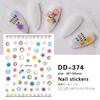 Redanco - Nuevas pegatinas 3D con diseño de explosiones rojas para uñas, pegatinas adhesivas para uñas, joyería al por mayor DD-373