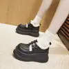 Versátiles Zapatos Casuales de Plataforma con Suela Gruesa para Aumentar la Altura para Personas Pequeñas más Mocasines de Terciopelo para Mujer Otoño Estilo Coreano