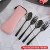 Creativo Titanio Plateado Portátil Vajilla Hotel Regalo Vajilla Juego Cuatro Piezas Cuchillo y Tenedor para Steak