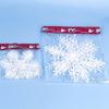 Comercio exterior transfronterizo copo de nieve navideño copo de nieve de plástico cepillado colgante decorativo para árbol de Navidad 3 piezas 11CM-28CM