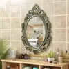 Nuevo Espejo de Pared para Baño Retro Europeo Espejo de Belleza Patrón Bordado Espejo de Maquillaje Espejo de Baño Espejo Decorativo de Hotel