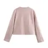 ZAZA manga larga comercio exterior 51882026 elegante cuello redondo básico versátil chaqueta de otoño al por mayor serie 170