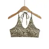 Camisola Retro Americana con Estampado de Leopardo para Mujer, Estilo Puro Deseo Verano 2026, Top Sexy con Lazos para Ropa Exterior