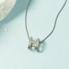 Estilo coreano simples personalidade H-Letter colar feminino Internet Celebridade carta curta pingente clavícula corrente para o presente de aniversário da namorada