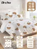 Juego de Ropa de Cama Desechable de Cuatro Piezas Clase A para Maternidad e Infancia, Funda de Edredón de Algodón Puro para Hotel, Sábana, Funda de Almohada, Especial para Viajes en Tren Dormitorio