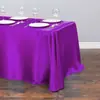 Suministro directo de fábrica mantel de tela de satén rectangular liso de color sólido de alta gama para escena de banquete de hotel y boda mantel de satén