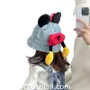 Chapéu de Pescador para Bebê para Primavera e Outono com Orelhinhas Fofas e Laço, Chapéu de Sol para Meninas, Chapéu de Cowboy para Meninos, Chapéu Bucket para Outono e Inverno