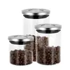 Fabricantes de origen latas selladas de vidrio borosilicatado latas para té latas para café recipientes para alimentos con tapa latas selladas para almacenamiento en la cocina