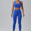 Pantalones Deportivos Ajustados de Color Sólido Populares con Cremallera, Manga Larga, Cordón, Alta Elasticidad, Traje de Yoga Casual de Manga Corta