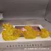 Adorno del Año del Dragón de Cristal Amarillo, Doce Animales del Zodiaco, Regalo de Ceremonia de Apertura, Artesanía de Cristal, Decoración del Hogar, Artesanías de Cristal