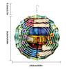 Fl001-024 Visual 3D Pendurado Colorido Giratório Sino dos Ventos Decoração de Jardim Externo Repelente de Pássaros Sino de PVC Pendente