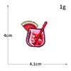 Patch de Tecido Bordado Cartoon Frutas Melancia Abacaxi Autoadesivo Patch Bordado para Computador Roupas Patch DIY Sem Costura