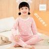 Pijama de Lã Infantil para Casa Meninos e Meninas Pijama de Manga Longa Quente Conjunto Térmico Sem Costura Estilo Infantil