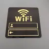 Pegatina de Pared con Espejo Acrílico para Señal WiFi de Comercio Exterior de Venta Caliente Transfronteriza Pegatina de Espejo para Restaurante Oficina Salón de Belleza