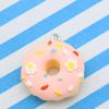 Resina estrella de cinco puntas esmerilada cepillada onda fresca pequeña aretes de dona llavero para bolso accesorios de joyería diy