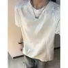 Camiseta de Verano para Hombre de Manga Corta, Ajuste Regular, Color Gris Oscuro, Estilo Americano, Secado Rápido, Diseño Cleanfit, Cuello Pequeño y Mangas Medias