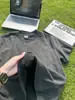 Camiseta de Verano para Hombre Gris Suave Estructura Pegajosa Cuello Redondo Manga Corta Estilo Delgado Sensación Perezosa Relajada Manga Media Rogue Americano Fresco Elástica