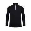 Ropa deportiva estilo japonés simple para hombre, modelo 2026, con media cremallera y cuello alto, camiseta polo versátil, tendencia artística