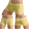 Fabricantes Cuecas Boxers Masculinas Calcinhas Apertadas Seda Gelada Ultrafinas Verão Transparentes Confortáveis Respiráveis Transfronteiriços Tendência Shorts Esportivos