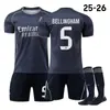 A2526 Real Madrid Visitante No. 9 Jersey Mbappe 7 Wini Ronaldo 15 Jullier 8 Wade Traje Uniforme de Fútbol Jers
