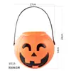 Lanterna de Abóbora de Halloween Portátil Infantil Balde de Doces Decoração de Halloween Transfronteiriça Adereços Balde de Doces de Abóbora Engraçada