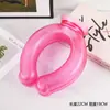 Nueva bolsa de agua caliente de PVC rellena de agua con forma de U y cubierta de tela tejida para calentar hombros, cuello y columna vertebral, fabricante mayorista de bolsas de agua caliente para todo el cuerpo