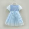 Ropa para Niñas 2026 Vestido de Manga Corta de Verano Malla Moda para Bebés Vestido Popular para Niños Vestido de Princesa Elsa