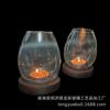 Candelabro de cristal transparente de estilo chino, decoración de estilo chino, vela romántica para cenas, zen retro, hogar, a prueba de viento, cubierta para velas