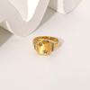 Anillo popular de circón estrella de Europa y Estados Unidos, anillo de acero inoxidable con incrustaciones, anillo de acero de titanio estrella de cinco puntas para mujer, anillo de nicho, ventas directas