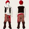 Fantasia de Pirata Infantil Halloween Meninos Lenço Vermelho Pequeno Pirata Cosplay Roupa de Festa Fábrica de Origem