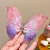 Pasador de Mariposa Móvil Doble Capa Tul Color Degradado Accesorios Antiguos para el Cabello Transmisión en Vivo Accesorios para la Cabeza Hanfu Fabricante Mayorista