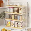Prateleira de armazenamento para mesa, organizador de lanches, organizador multifuncional para mesa de jantar, aparador de cozinha, porta-copos com camadas