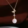 Acessórios DIY: Prata de lei S925, pequeno e elegante engaste para pingente de pérola, base de pingente inacabada, engaste de prata para acessórios, adequado para pérolas de 7-12mm