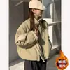 Jaqueta curta estilo britânico para mulheres, nova coleção de inverno 2026, casaco puffer espesso, parka versátil estilo coreano, com toque de alta qualidade
