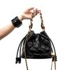 Bolso Cruzado Cubo de Cuero Genuino Texturizado Estilo Nuevo 2026 Acolchado con Acabado de Alta Gama, Bolso Versátil con Correa de Cadena Pequeña para Mujer