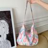 13165 Verão Grande Capacidade de Comutação Shoulder Bag Mulheres Novos Estudantes Universitários Classe Canvas Bag Crossbody Underarm Bag
