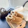 Zapatos Boken de Suela Gruesa Forrados de Felpa para Mujer 2026 Nuevo Estilo Invierno Forrados de Felpa Engrosados Cálidos Completamente Cerrados Zapatos de Algodón con Piel Boken